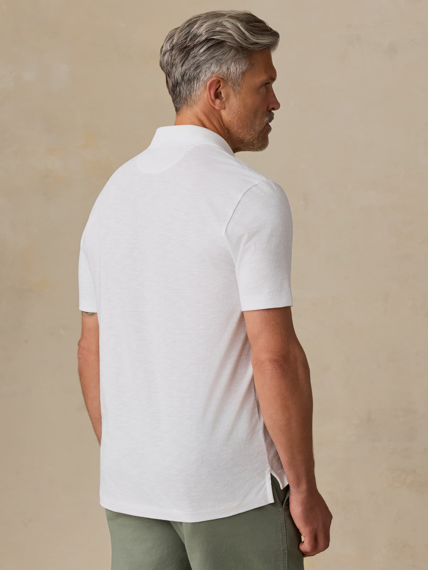 Sunwashed T-Shirt Polo - White