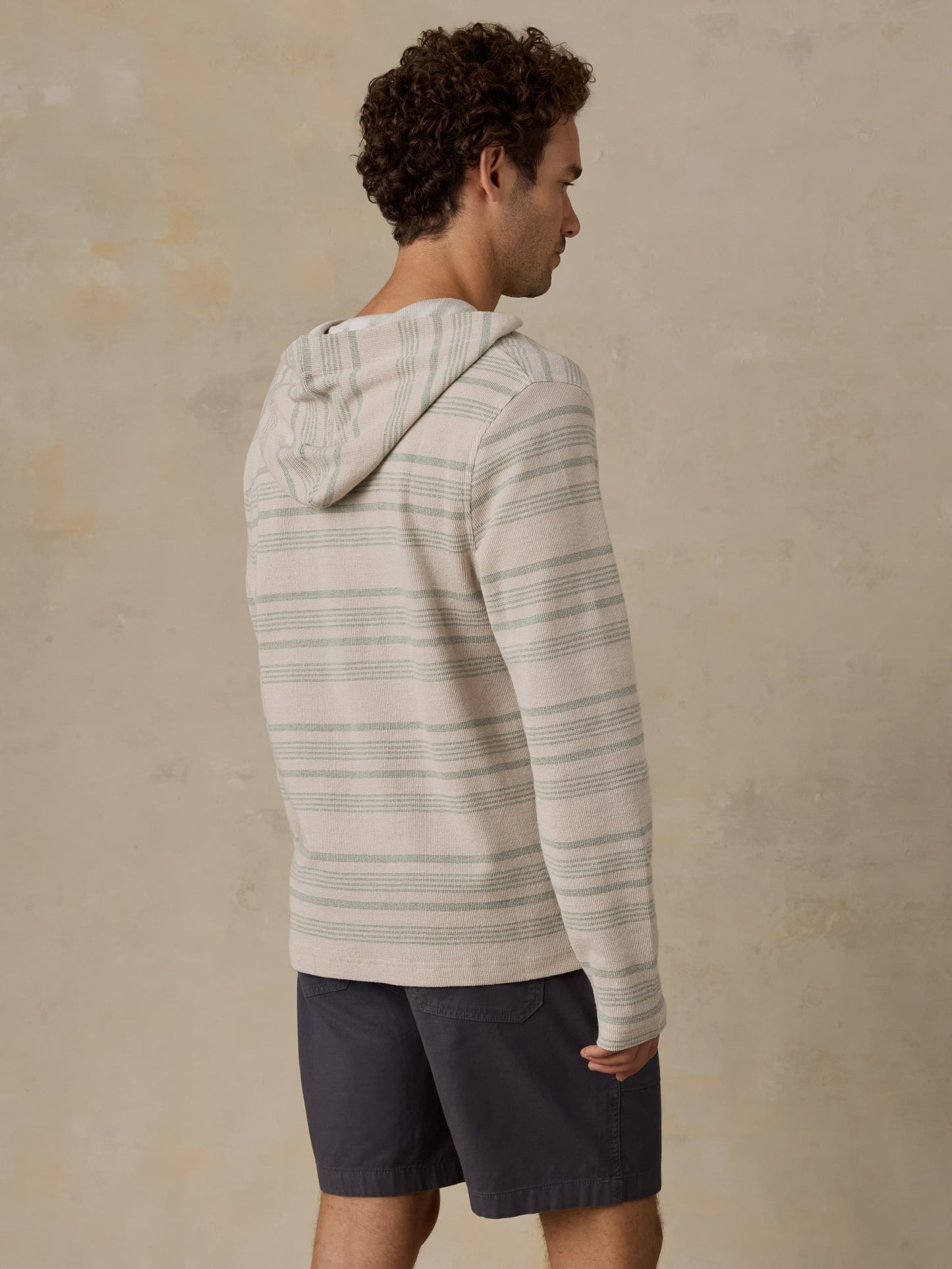 Oasis Hoodie - Sage Beach Stripe