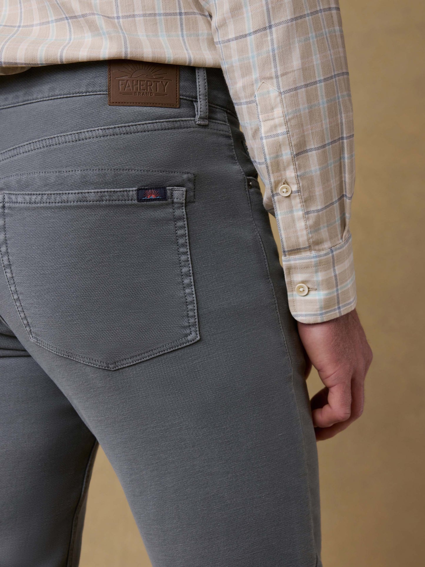 Stretch Terry 5-Pocket Athletic Fit Pant - Slate