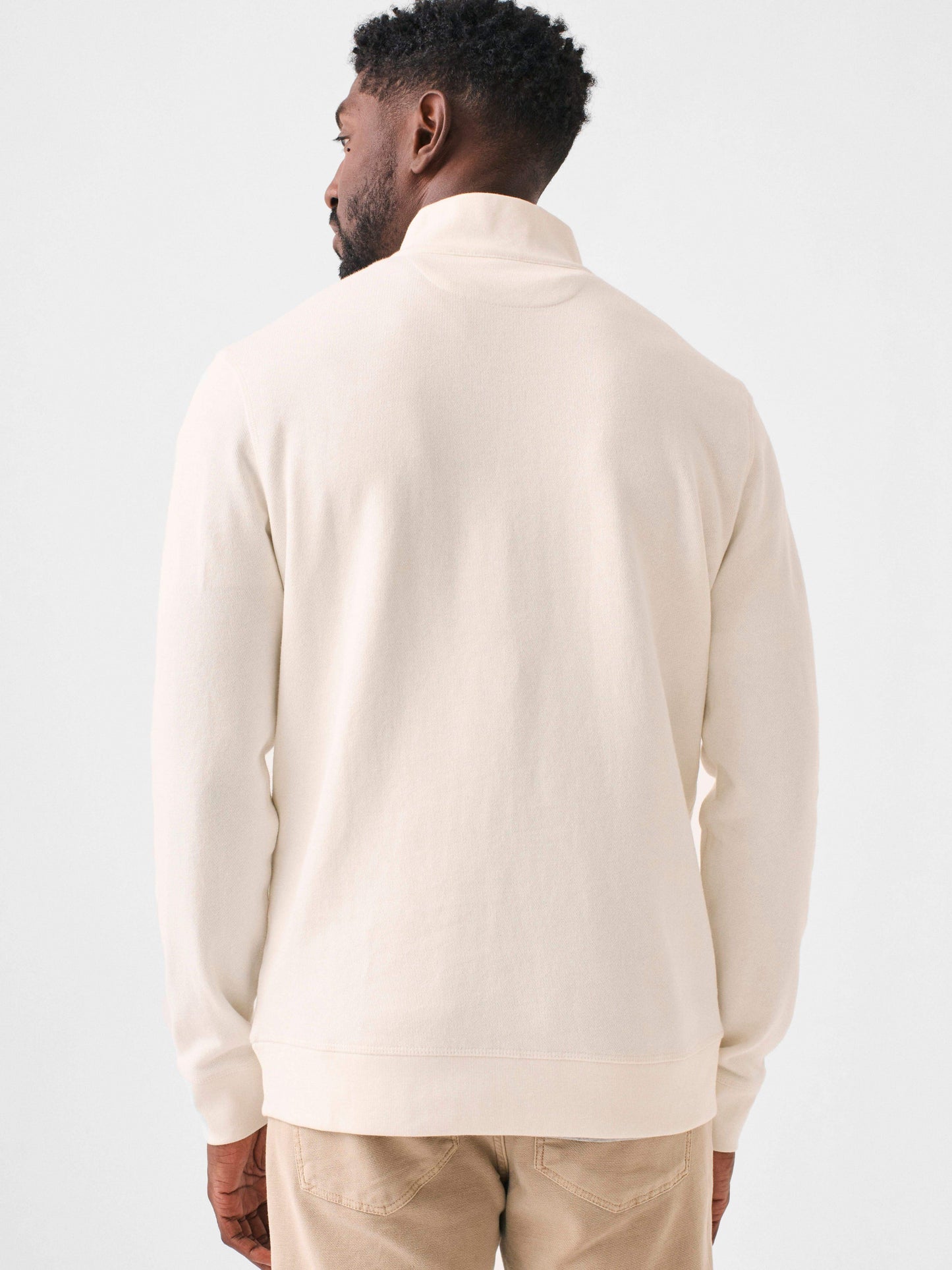 Kiawah Long-Sleeve Terry Quarter-Zip - Solar White