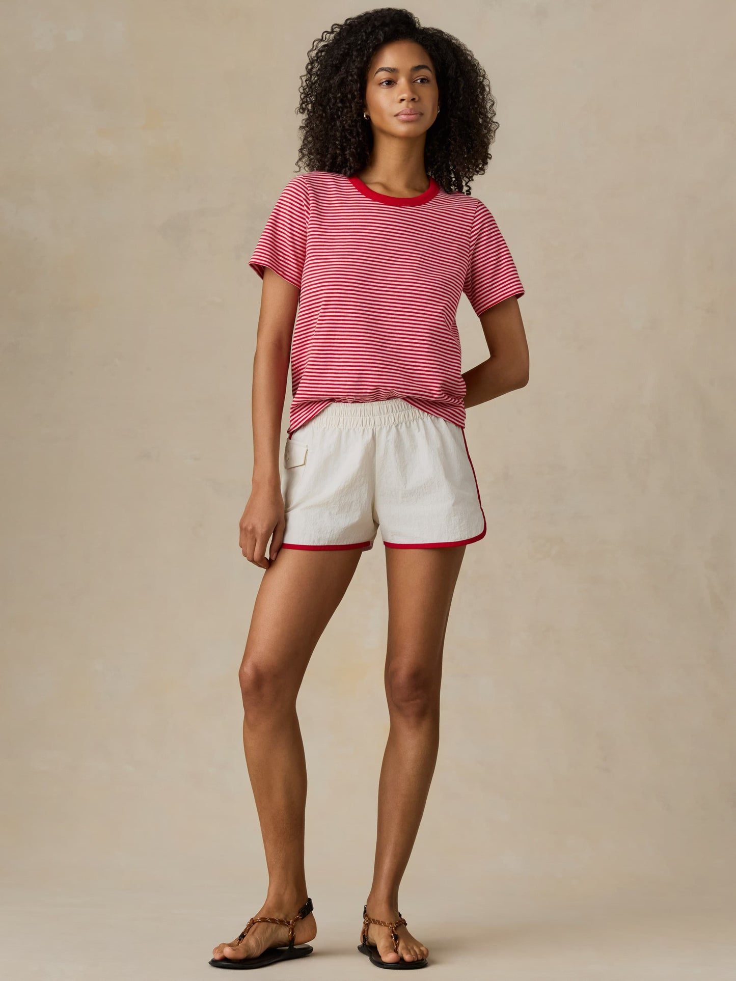 Sunwashed Regenerative Tee - Fuchsia Stripe