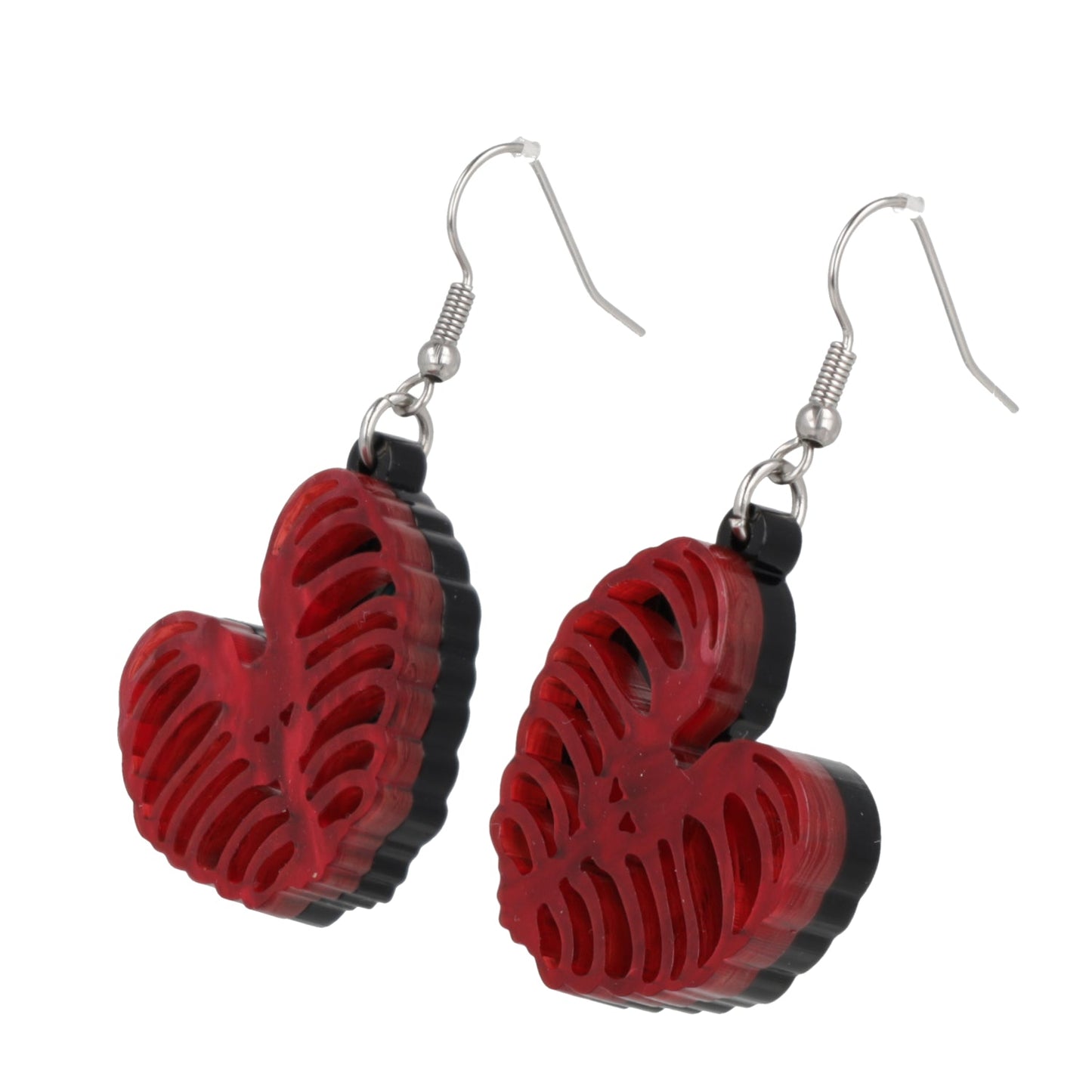 Ribcage Heart Earrings