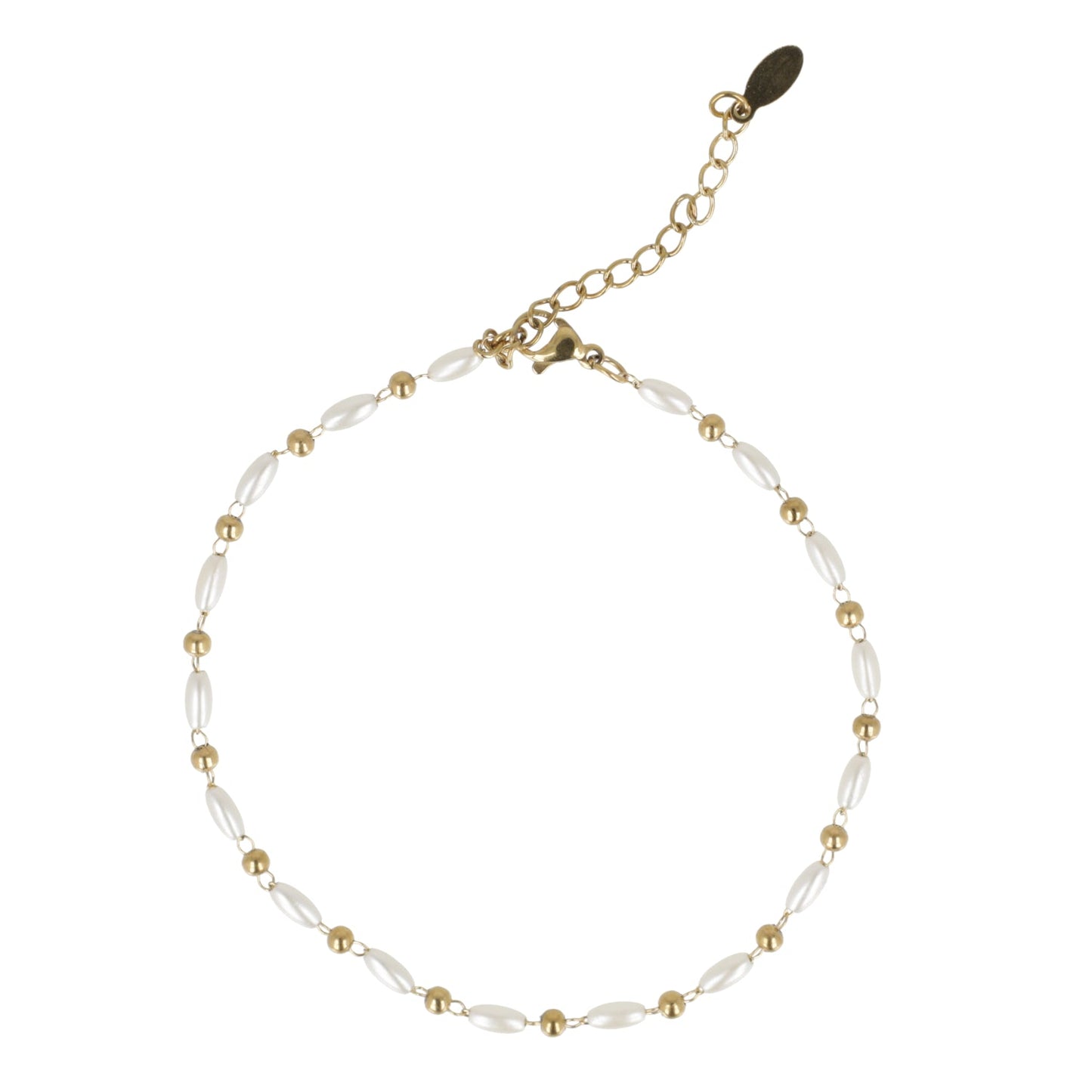 Rice Pearl Anklet (Gold Plated)
