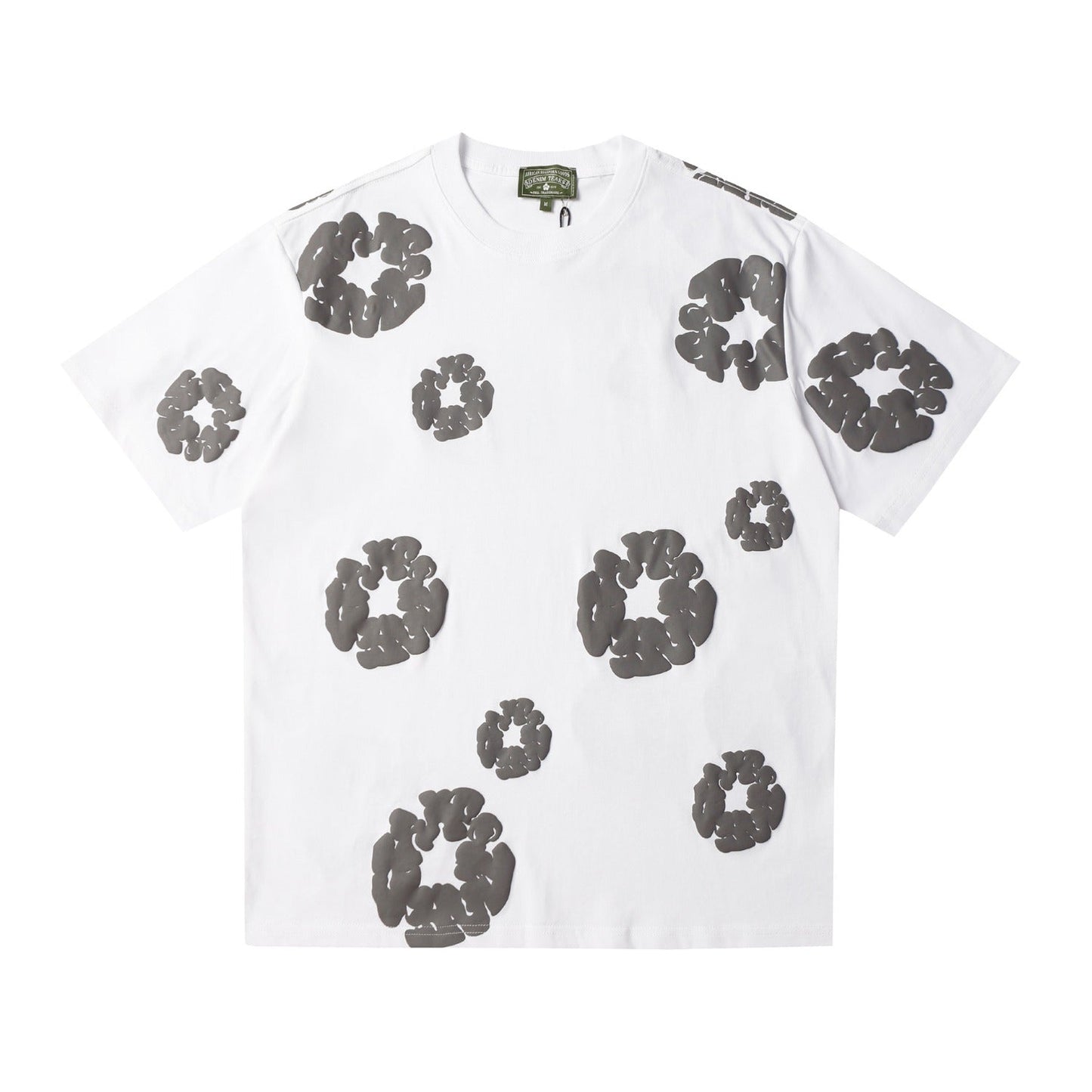 Denim Tears Outfit:T Shirt/Shorts (Separate Purchase Options) Puff Print Short Sleeve T-shirt Loose Couple Shorts Suit