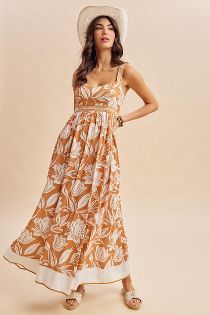 Amber Mixed Floral Sleeveless Maxi Dress