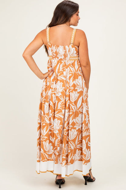 Amber Mixed Floral Sleeveless Maternity Maxi Dress