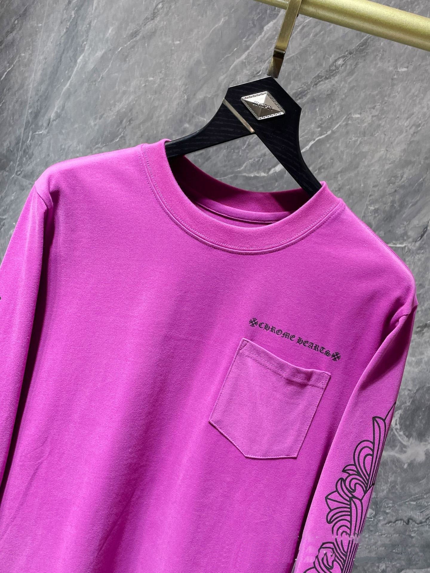 Chh Chrome Heart Long Sleeve Shirt Unisex Fashion Loose Long Sleeve Shirt