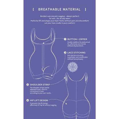 Butt lifter panty body shaping open crotch shapewear