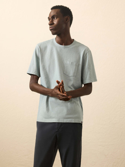 Sunwashed Regenerative Pocket Tee - Hull Teal