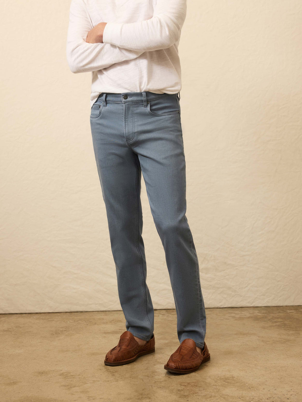 Stretch Terry 5-Pocket Pant - Rocky Blue