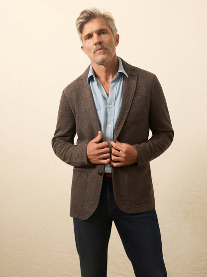 Inlet Knit Tweed Blazer - Woodland Herringbone