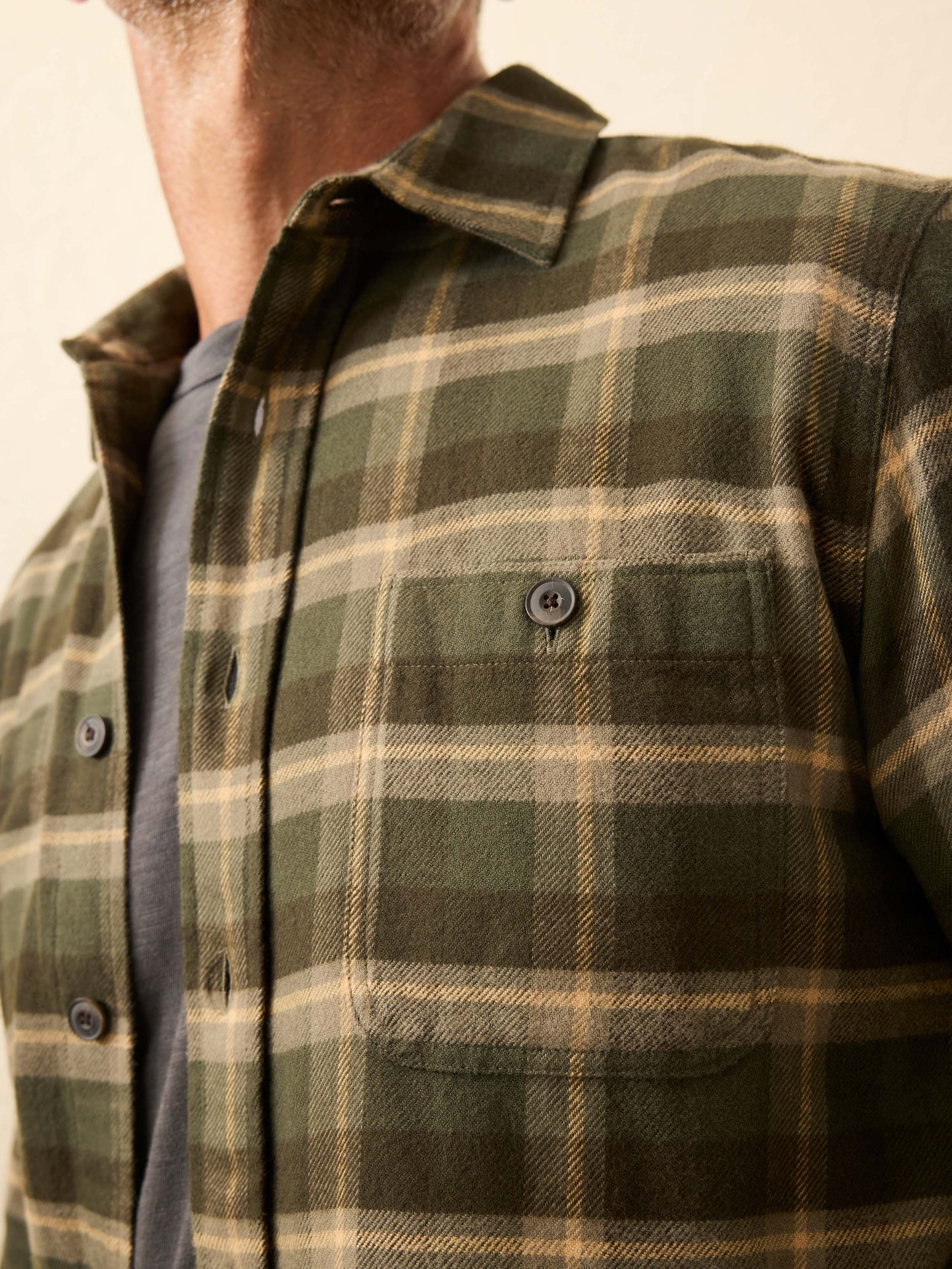 Heirloom Portuguese Flannel Shirt - Garret Verde Plaid