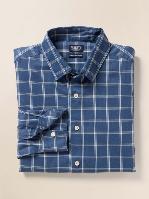 Movement™ Monterey Shirt - Midnight Cloud Plaid