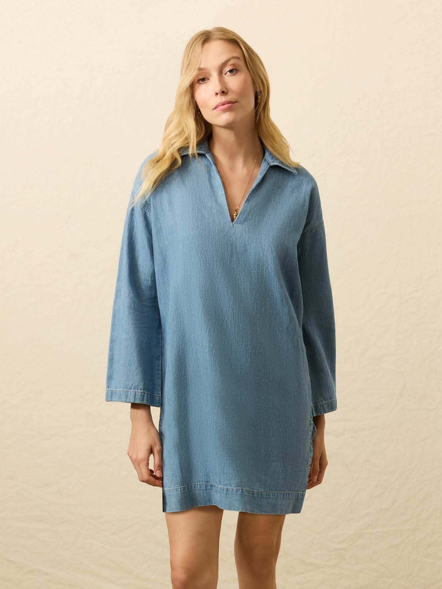 Linen Denim Sail Away Dress - Bluecrest Wash