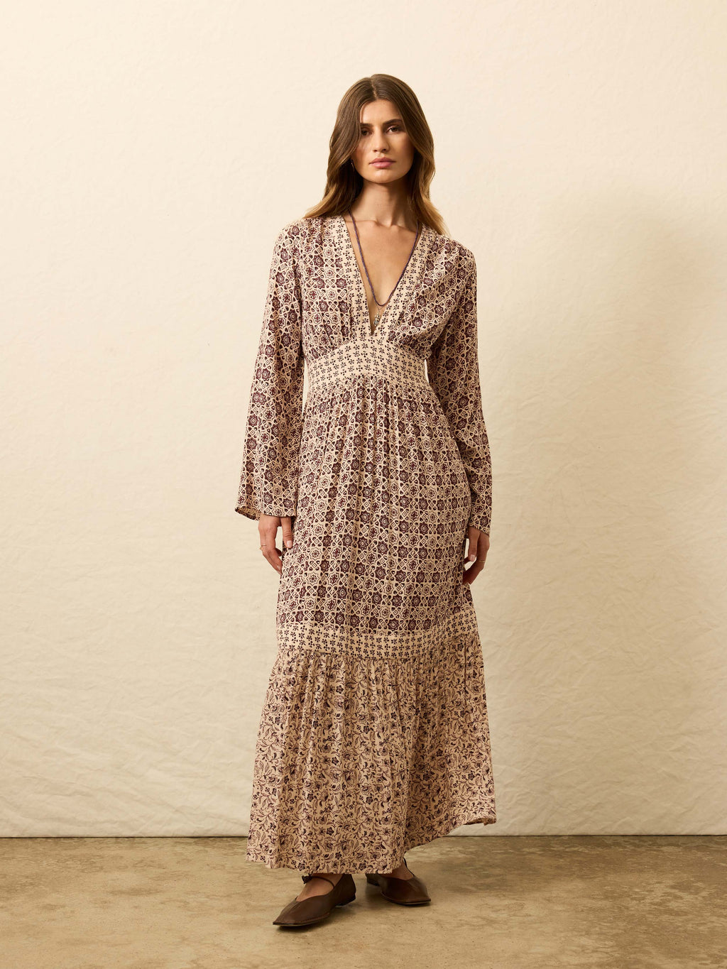 Dakota Dress - Sunrise Azulejos Mixed Print