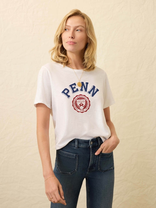 University of Pennsylvania Sunwashed Essential Tee - White