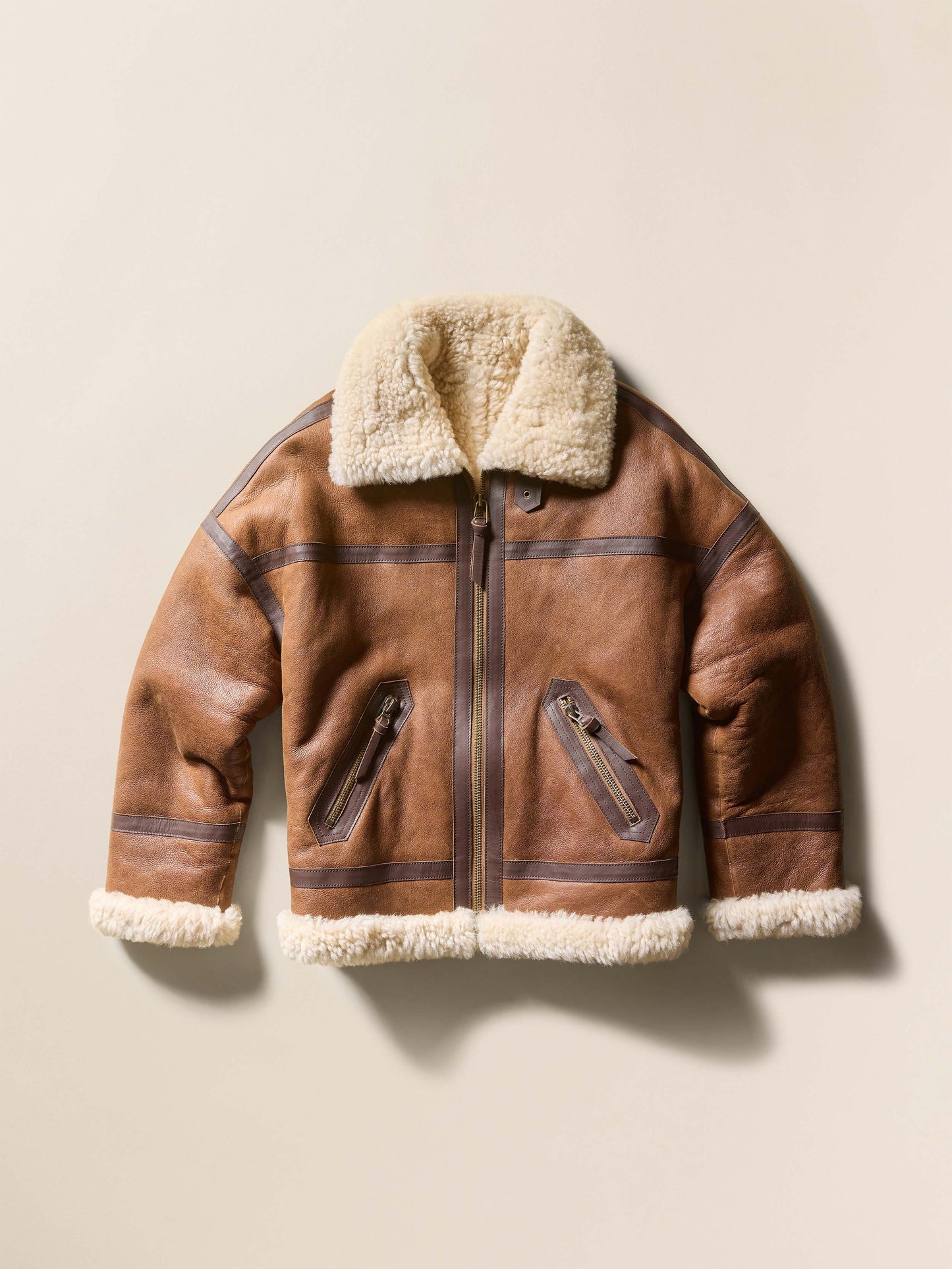 Sedona Shearling Flight Jacket - Brown