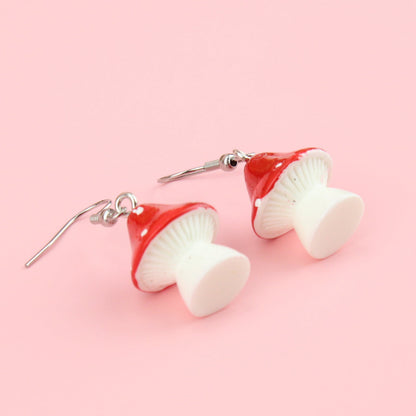 Red Toadstool Earrings