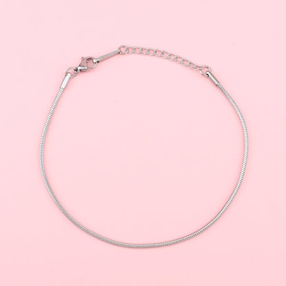 Round Snake Chain Bracelet (Stainless Steel)