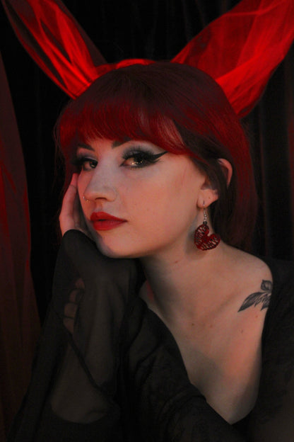 Ribcage Heart Earrings