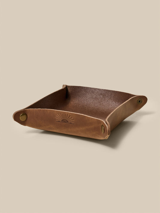 Leather Valet Tray - Natural