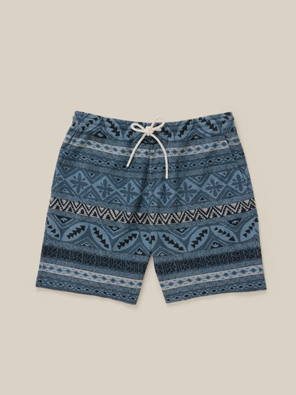 Baja Knit Short - Cay Blues Block