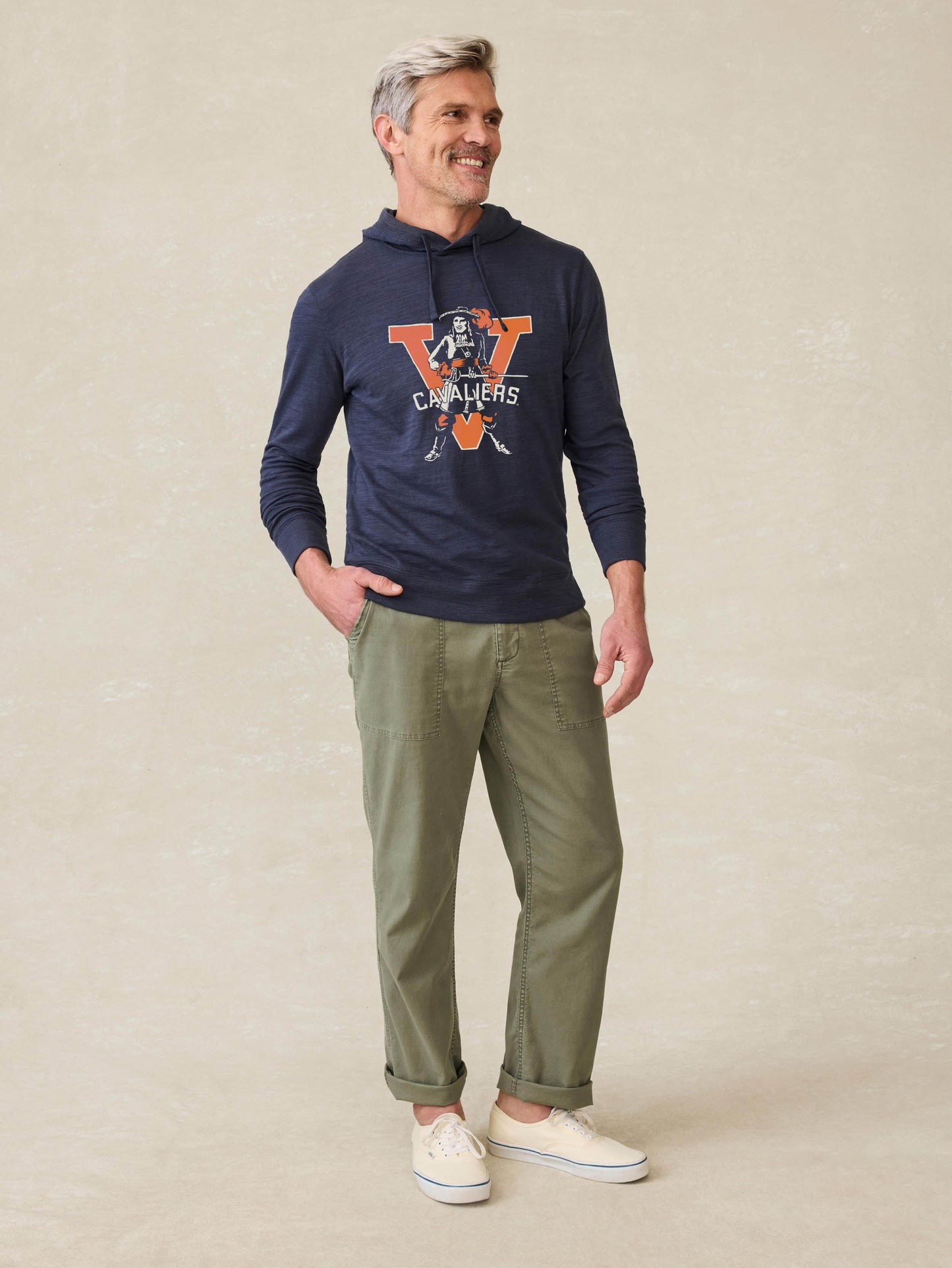 University of Virginia Sunwashed Slub Hoodie - Blue Nights
