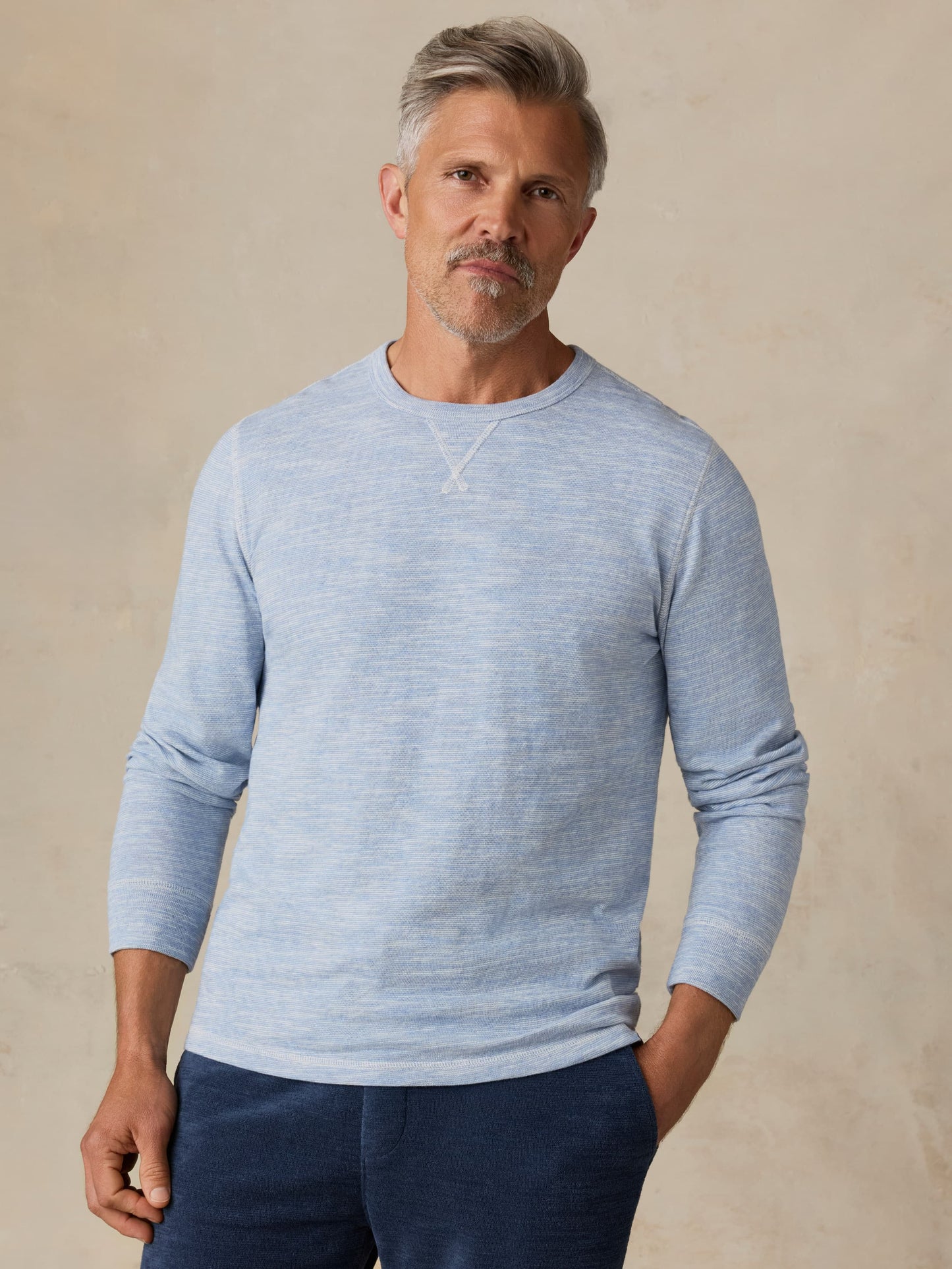 Sunwashed Organic Crew - Blue Ivory Feeder