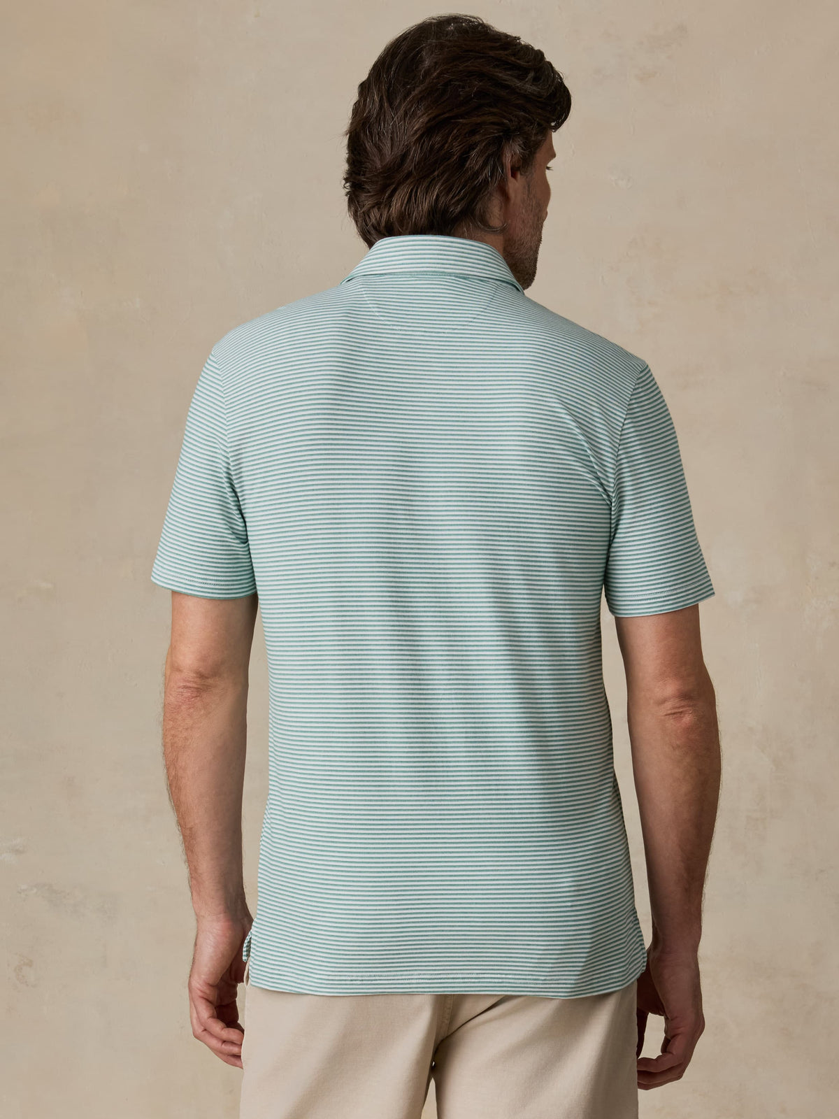 Short-Sleeve Movement™ Polo - Ivory Spring Stripe
