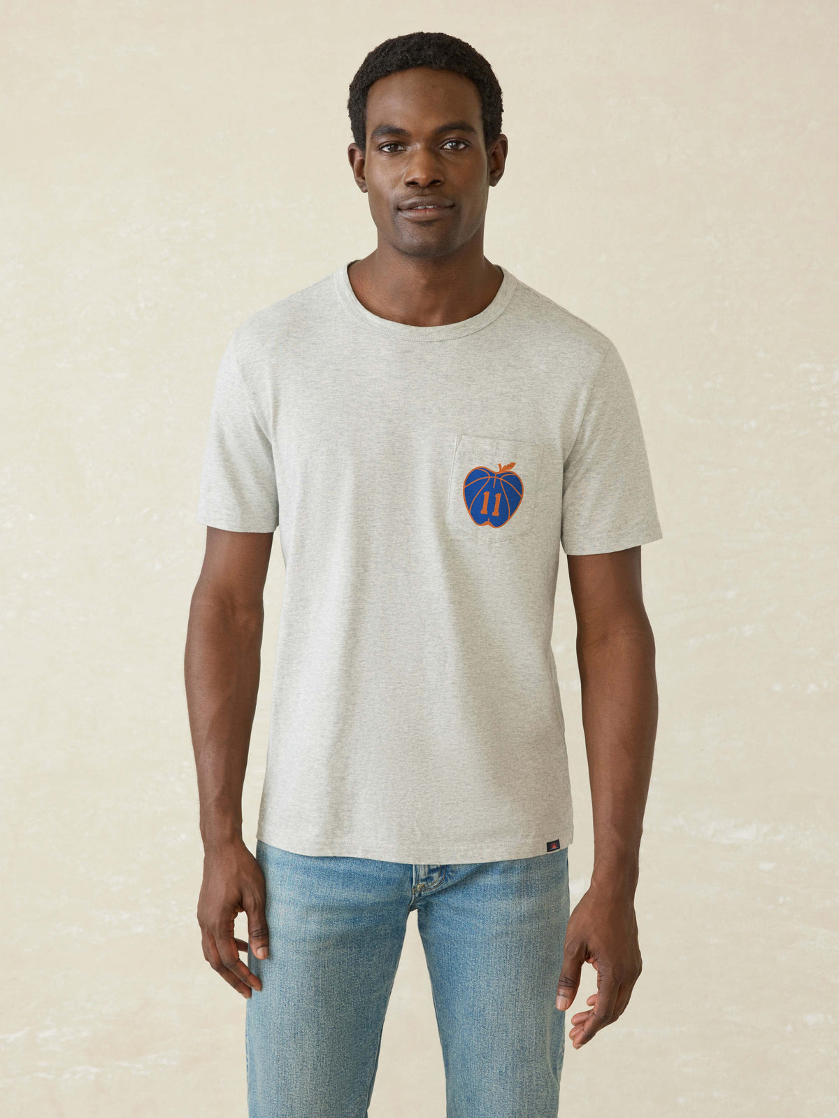 Jalen Brunson Captain Clutch Sunwashed Pocket Tee - Granite Heather