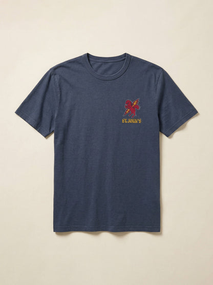 St. John's Sunwashed Regenerative Tee - Dune Navy