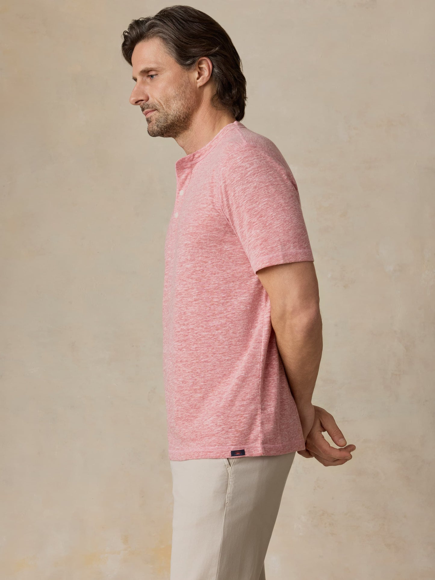 Short-Sleeve Breeze Henley - Faded Flag