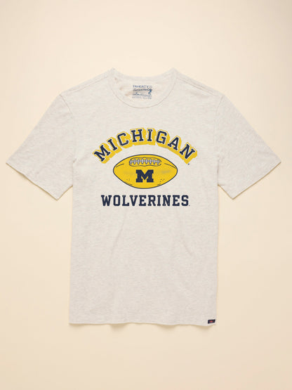 University of Michigan Sunwashed Tee - Island Dune Heather