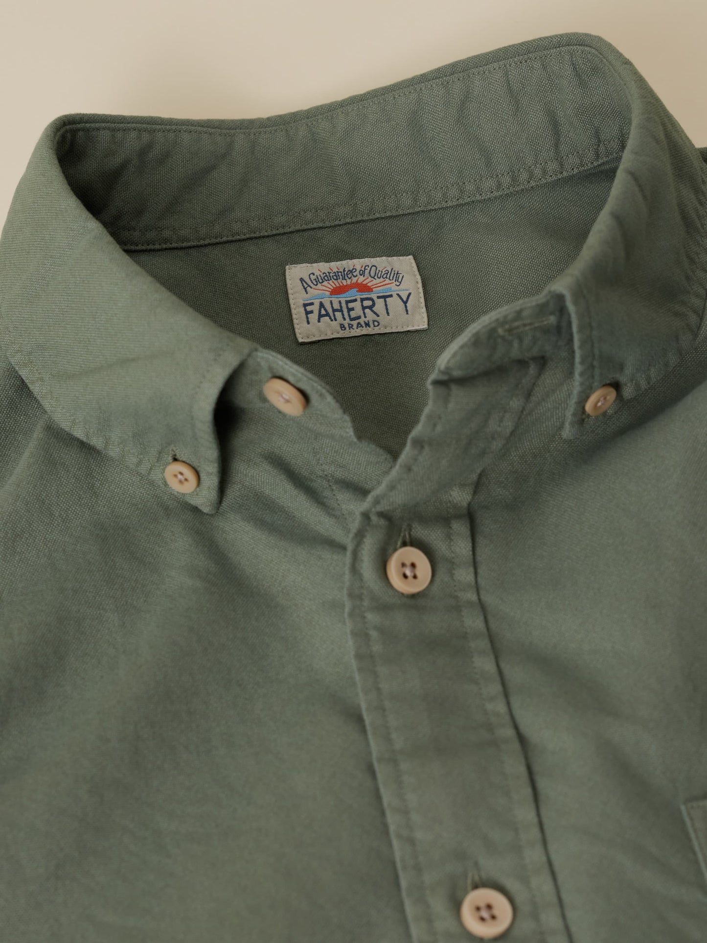 Laundered Oxford Shirt - Ridge Olive