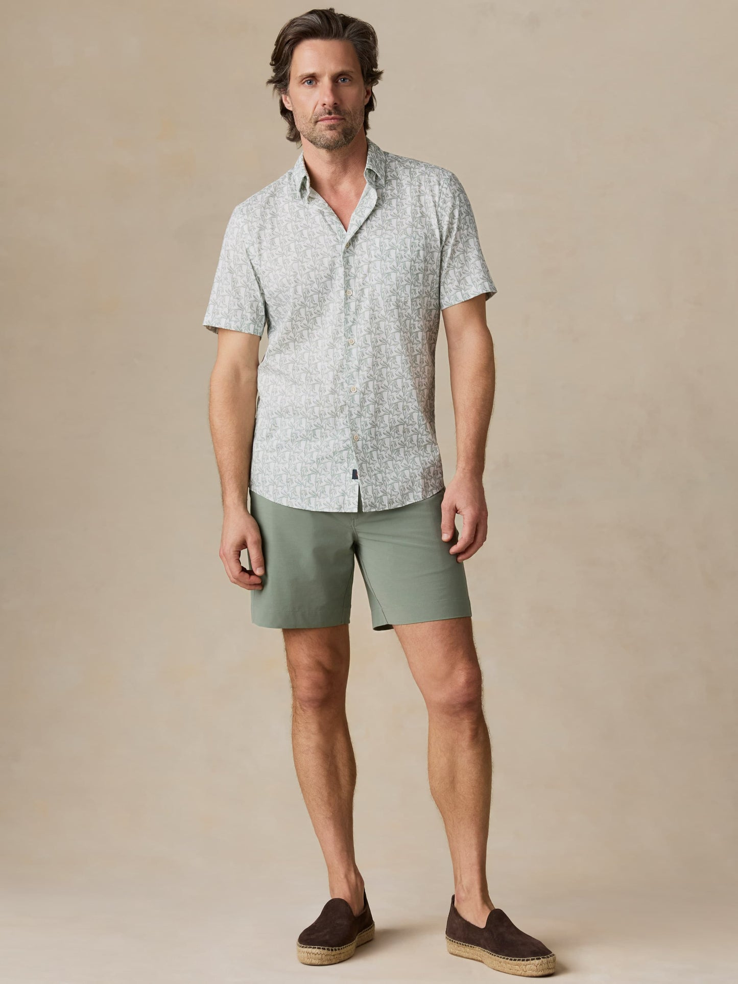 Short-Sleeve Movement™ Monterey Shirt - Aspen Green Leaf
