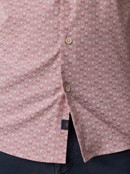 Short-Sleeve Movement™ Monterey Shirt - Rose Palm Mosaic
