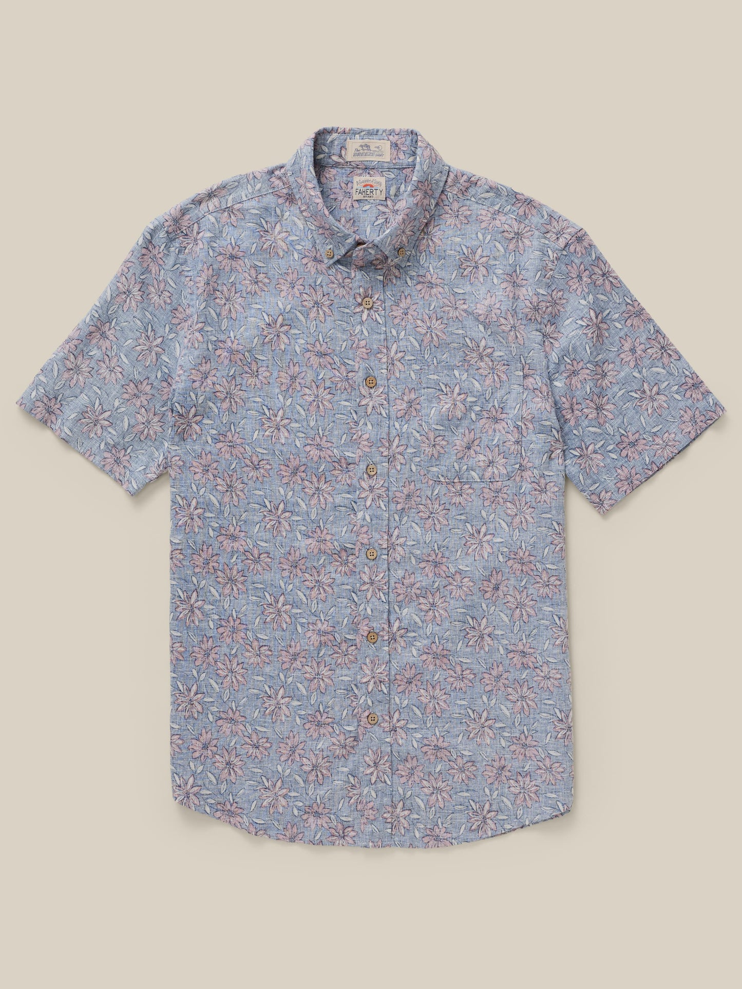 Short-Sleeve Breeze Shirt - Antique Berry Floral