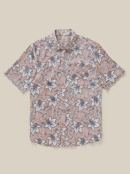 Short-Sleeve Breeze Shirt - Cloud Rust Lotus