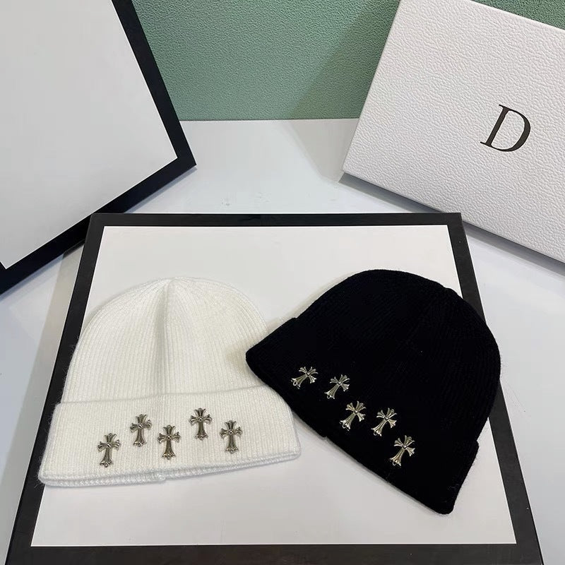 Chh Chrome Heart Beanie Knitted Hat Autumn Winter