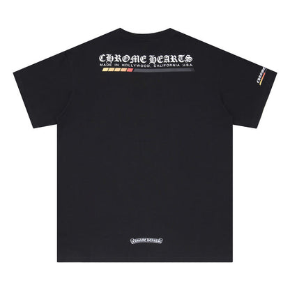 CHH Chrome Heart T Shirts Croix letter print Sanskrit loose casual short sleeves