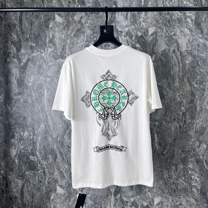 CHH Chrome Heart T Shirts Cross Horseshoe Printed Cotton Loose Casual T-Shirt