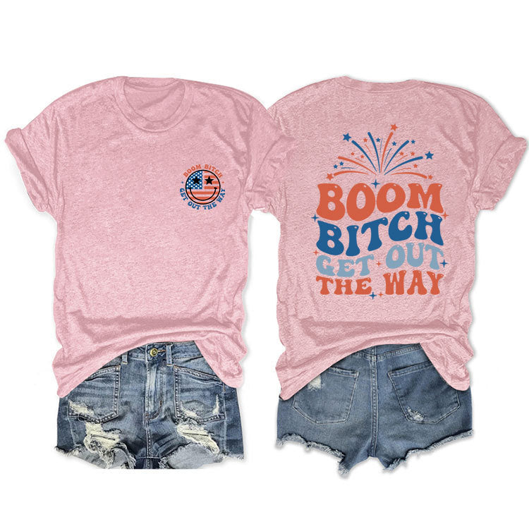 Casual short-sleeved printed fashion women's T-shirt