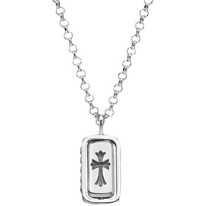 Chrome Hearts Necklace Rotatable Square Pendant Vintage Sword Cross Necklace