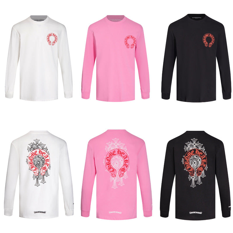 Chh Chrome Heart Long Sleeve Shirt Unisex Fashion Loose Long Sleeve Shirt