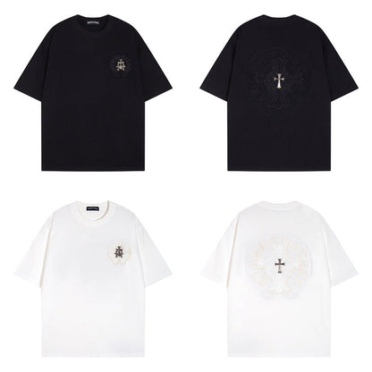 CHH Chrome Heart T Shirts Crowe T-Shirt Summer Short Sleeve Street Hip Hop
