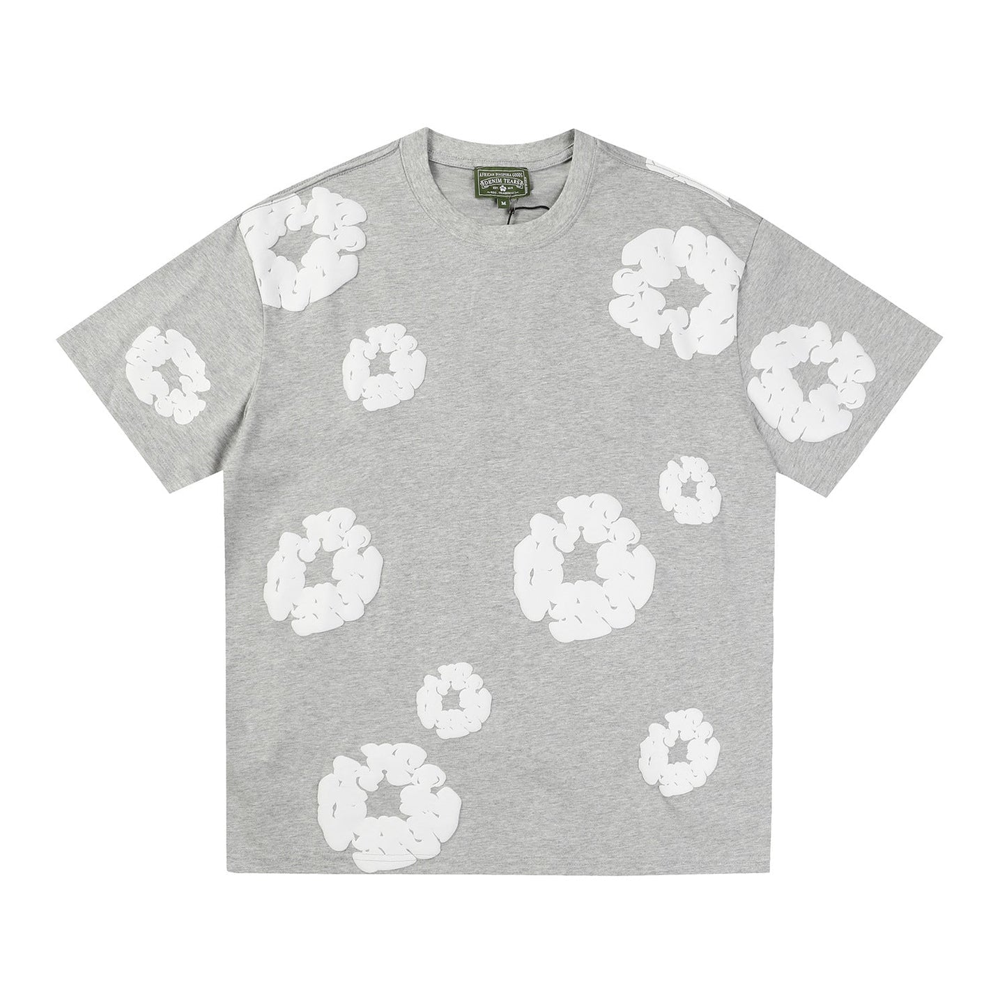 Denim Tears Outfit:T Shirt/Shorts (Separate Purchase Options) Puff Print Short Sleeve T-shirt Loose Couple Shorts Suit