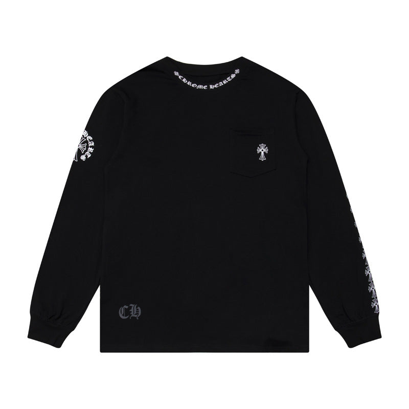 Chh Chrome Heart Long Sleeve Shirt Unisex Fashion Loose Long Sleeve Shirt