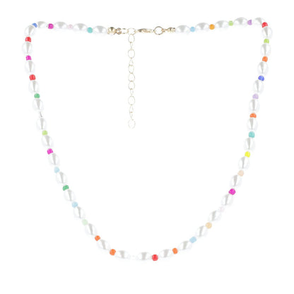Rainbow Pearl Necklace