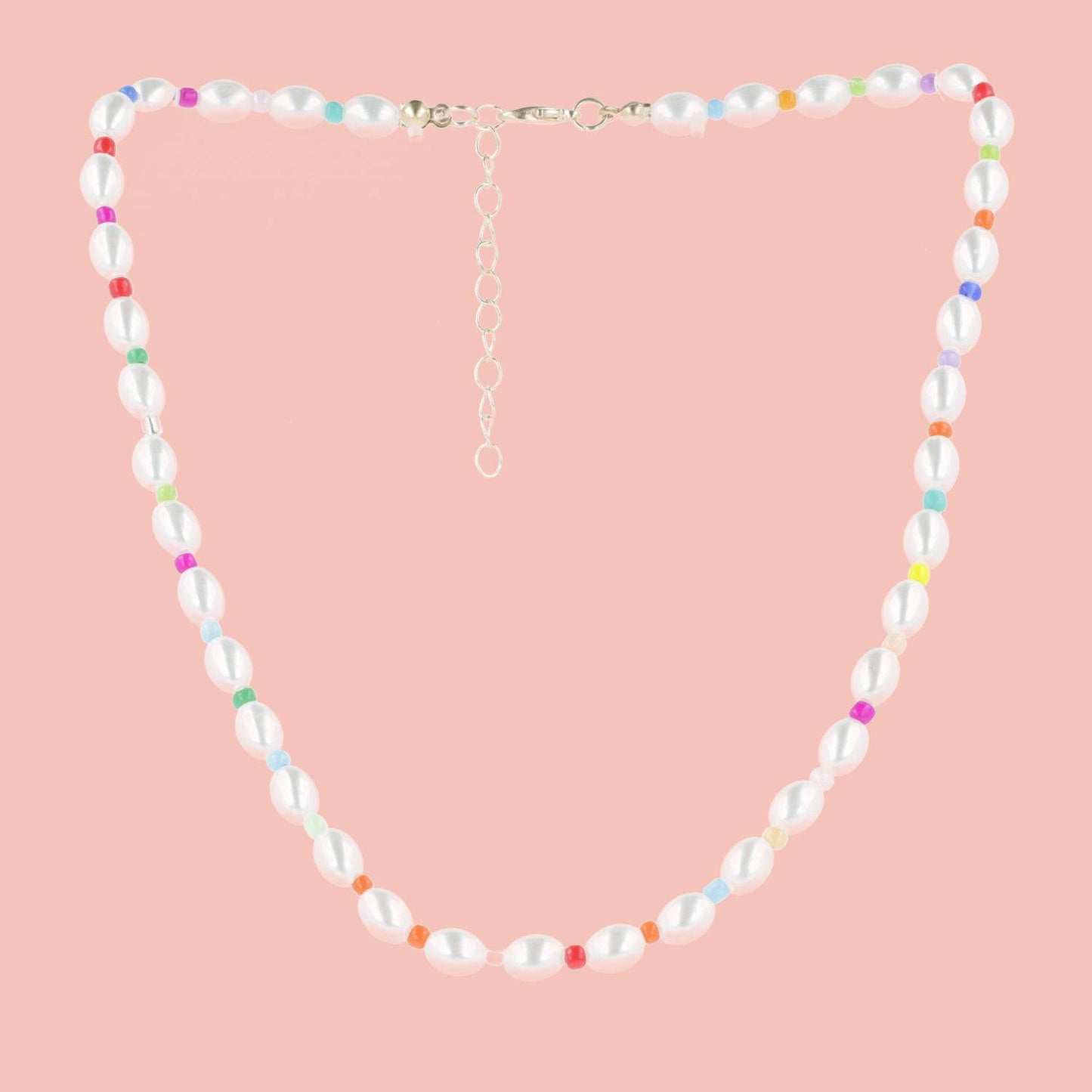 Rainbow Pearl Necklace
