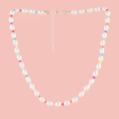 Rainbow Pearl Necklace